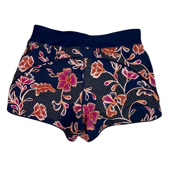 Lands End Women’s 3” Swim Shorts Size 4 Deep Sea Navy Floral Mix Quick Dry Pocke - Picture 3 of 7